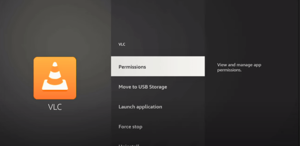 Selecting-Vlc-application-on-firestick-to-move-into-external-usb