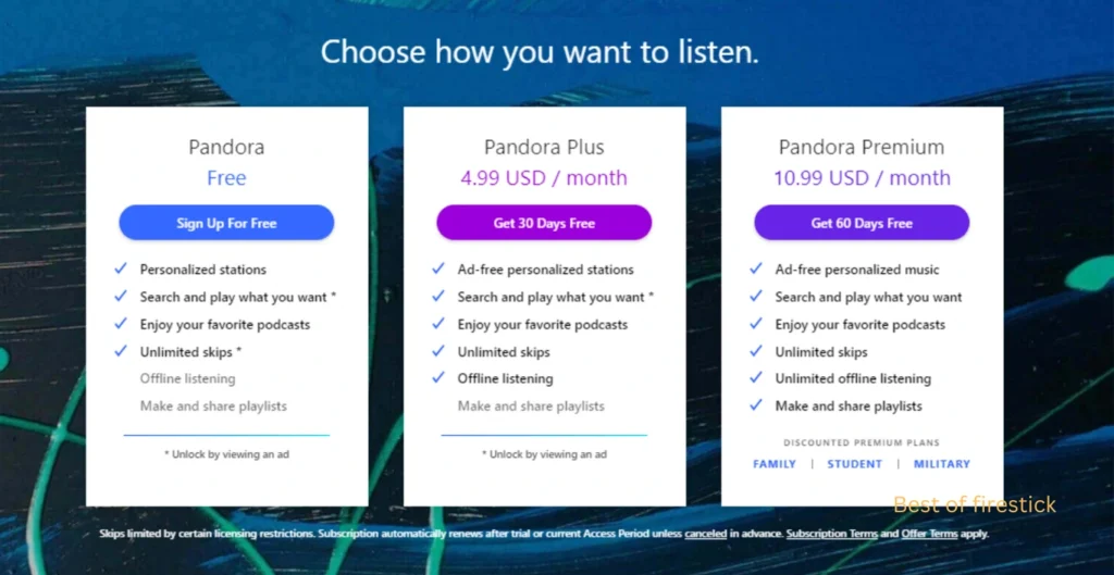 Pandora-packages-on-firestick-best-of-firestick