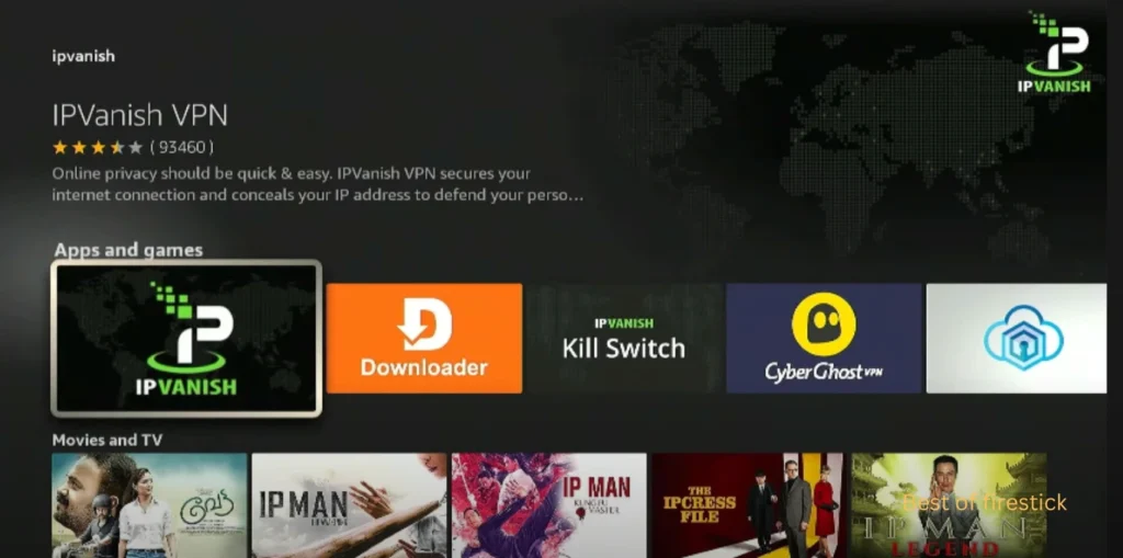 selecing-ipvanish-to-download-on-firestick